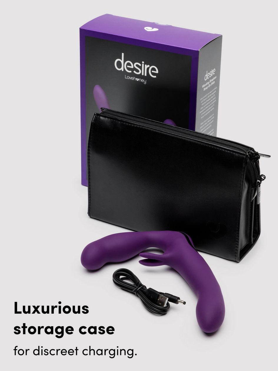 Desire Luxury Rechargeable Strapless Strap-On Dildo Vibrator