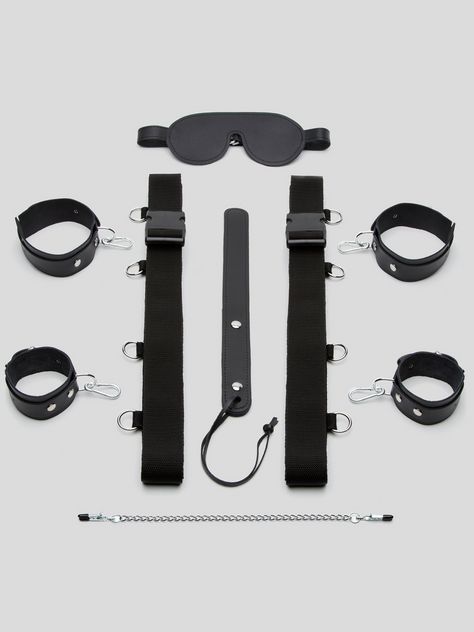 DOMINIX Deluxe Leather Under Mattress Bondage Kit (7 Piece)