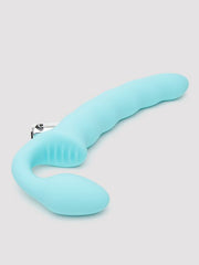 Lovehoney Deep Dive Posable Rechargeable Vibrating Strapless Strap-On Blue