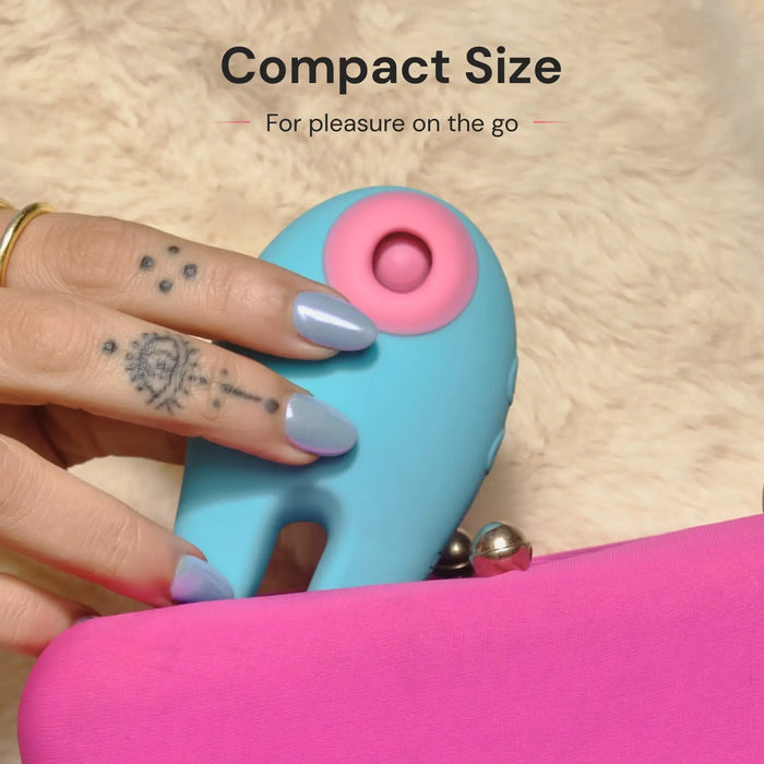 Our iconic massager with suction + vibration