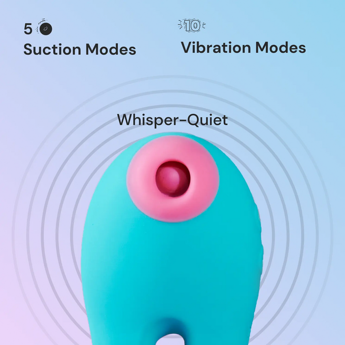 Our iconic massager with suction + vibration