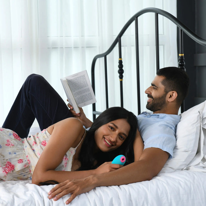 Our iconic massager with suction + vibration