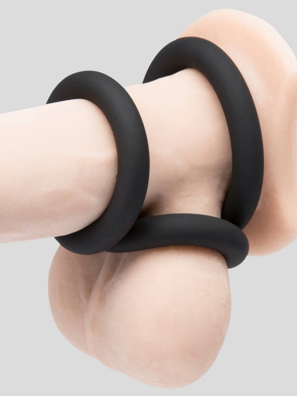 Lovehoney Get Hard Extra Thick Silicone Cock Ring Set (3 Count)