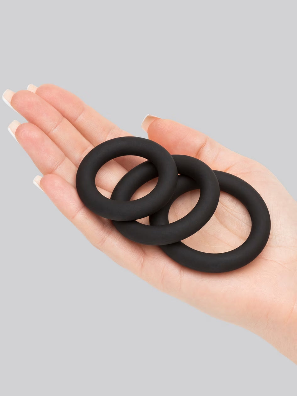 Lovehoney Get Hard Extra Thick Silicone Cock Ring Set (3 Count)